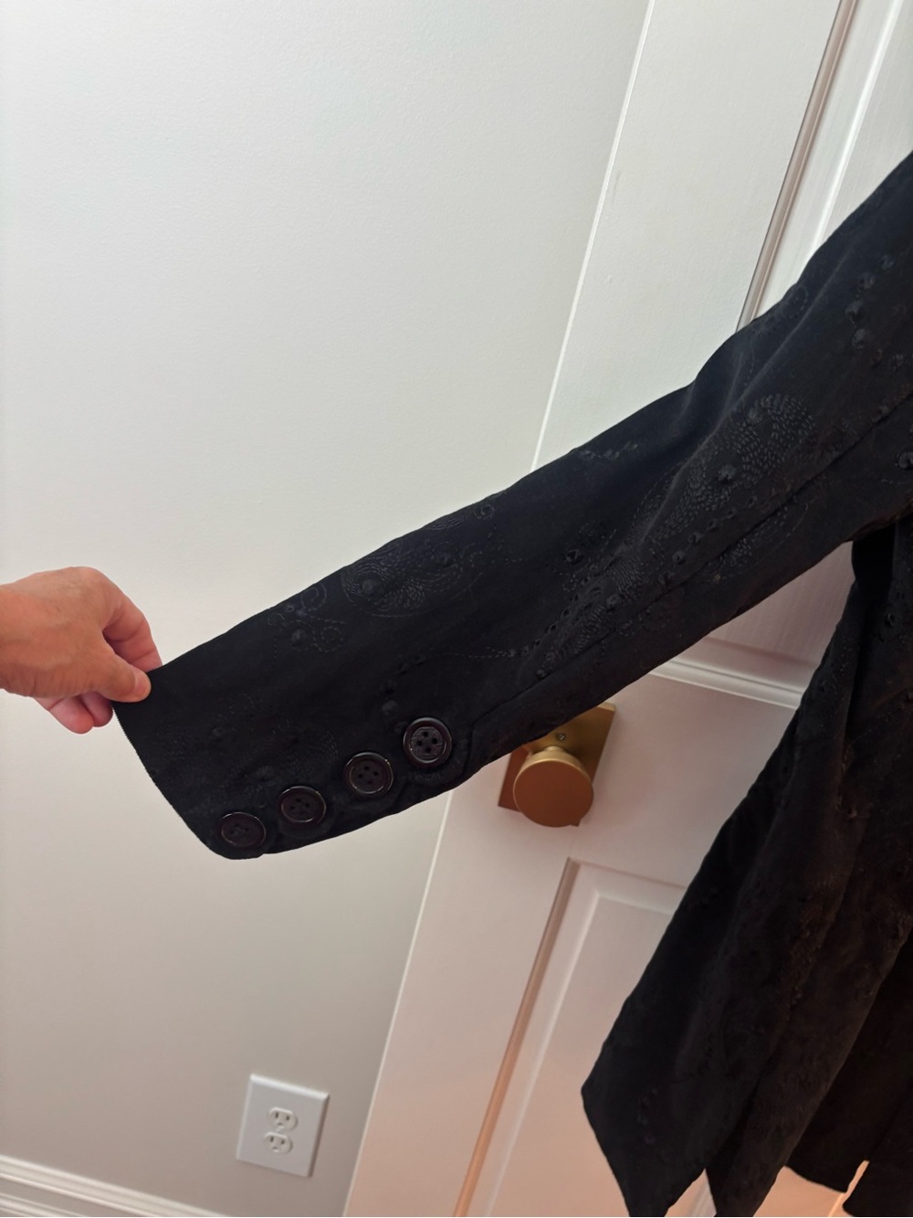 AN REN Textured Button-Front Women's coat - Picture 5 of 8